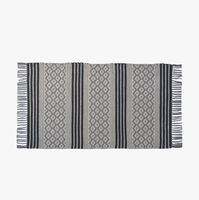 Ensemble de tapis de décoration intérieure en jacquard moderne à motif abstrait, élégance intemporelle, fait main, tufté, en coton, tissage plat, à poils coupés et crochetés