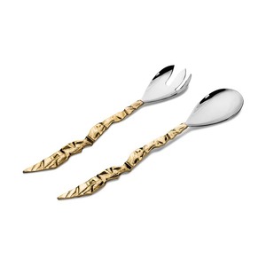 Ensemble de couverts élégants à poignée en or, idéal pour la cuisine moderne, les banquets d'hôtel, les mariages et la vaisselle de luxe. - Product Image 2