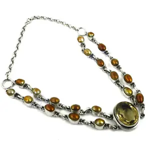 สร้อยคอมุกเงิน925สำหรับผู้หญิงเครื่องประดับงบ - Product Image 2