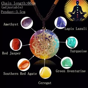 Pendentif Orgonite à 7 chakras au design unique pour la protection de l'énergie et l'énergie des chakras disponible à un prix compétitif - Product Image 6