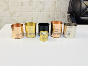 Candelabro cilíndrico de cobre de diseño personalizado hecho a mano hogar boda decoración Metal fabricado suministrado desde la India - Product Image 5