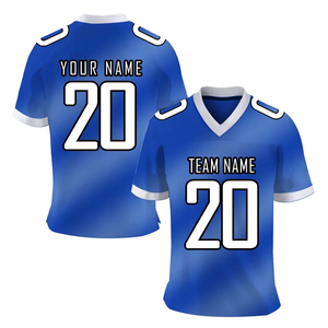 Maillot de football américain personnalisé imprimé respirant pour adultes, manches courtes, séchage rapide, antibactérien - Product Image 1