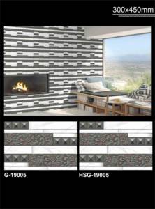 3D 300X450mm Cerámica Elevación Azulejos de pared Diseño moderno Ladrillo refractario de alta profundidad para paredes exteriores Atractivo Robusto Bajo - Product Image 3