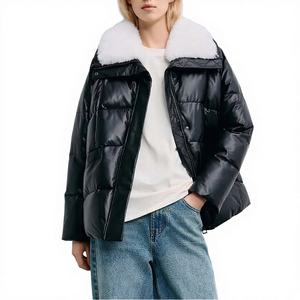 Veste d'hiver épaisse matelassée en cuir véritable de mouton, isolée, imperméable, coupe-vent, taille XS - Product Image 1