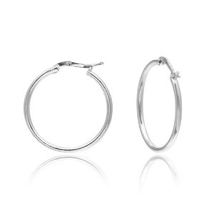 Plain <b>Earring</b> <b>Fine</b> Jewelry Solid 925 Sterling Silver Couple <b>Hoop</b> <b>Earrings</b> for Women Gift Jewelry - Product Image 5