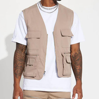 Gilet de pêche pour homme, coupe-vent, respirant, léger, imperméable, écologique, séchage rapide, toile, vêtements de sport d'extérieur multi-usages