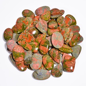 Cabochon de Jaspe Unakite 100% Naturel, Gemme AAA+ Incroyable, Vente en Gros, Guérison Énergétique, Jaspe Unakite en Vrac, Tailles Personnalisables - Product Image 2