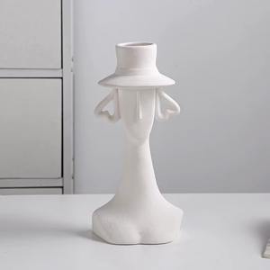 Vases en céramique blanche au design moderne, maintiennent la température de l'eau pour une durée plus longue, fleurs fraîches pour décorations de mariage - Product Image 6