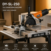 Machine automatique de chanfreinage de carreaux DY-SL-250 1680W, Meuleuse de cinquième génération, Module de chanfreinage et de rainurage de haute précision, Meuleuse d'angle
