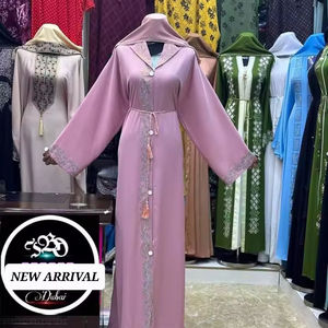 Dubai Abaya Beautiful Black Colour Muslim Traditional Abaya Hand Work <b>Kaftan</b> Traditional Islamic Clothing <b>for</b> <b>Women</b> - Product Image 1