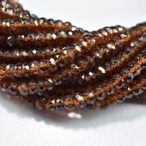 Cuentas Rondelle facetadas de hessonita de alta calidad para la fabricación de joyas Cuentas de hessonita de 4-5mm Hebras de 13 pulgadas Cuentas al por mayor India - Product Image 4
