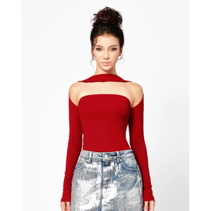 Top de Algodón Tejido VARLDENS Modern Sculpt Bare Vision, Transpirable, Estilo Urbano, Uso Diario, Combinación Audaz, Gran Venta - Product Image 1