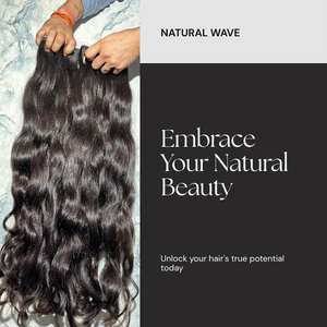 Tissage de Cheveux Humains Indiens Ondulés Bruts, 100% Cheveux Vierges Remy Non Traités, Noir Naturel, Anti-Nœuds et Sans Perte - Product Image 5