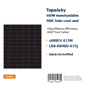 Panel Solar Monocristalino PERC Topsky Energy de 600W LR8-66HGD-615M, Módulo de Vidrio BIPV de Alta Eficiencia con Certificación TUV - Product Image 2