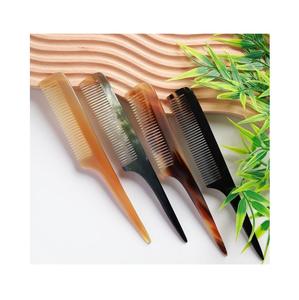 หวีฮอร์นแท้เป็นมิตรกับสิ่งแวดล้อมเครื่องมือทำมือขัดเงาทำจากเขาเหมาะสำหรับการดูแลผมและเครา - Product Image 3