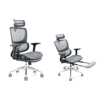 Chaise de bureau ergonomique à dossier haut avec repose-pieds, chaise pivotante de direction pour la maison et le bureau