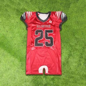 Camiseta de fútbol americano de sarga de aparejos personalizada para jóvenes adultos diseño corto transpirable para equipos profesionales de fútbol universitario - Product Image 2