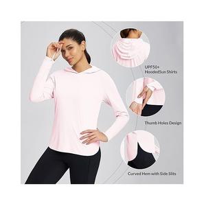 Nueva llegada de las mujeres 100% algodón de manga larga cuello redondo hombro pendiente impreso cómodo pulóver CON CAPUCHA DE Bangladesh - Product Image 3