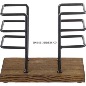 Fournisseurs directs d'usine vaisselle de table en fer et en bois porte-serviettes de cuisine porte-papier de soie de luxe fait à la main de qualité supérieure - Product Image 5