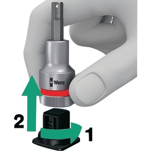 Jeu de douilles WERA 6 pièces avec porte-embouts C 2 Zyklop de 1/2''-4''-10'' mm pour entraînement interne à 6 points pour outils d'atelier - Product Image 3