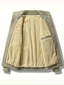 Nouvelle arrivée Blouson aviateur pour homme Personnalisé Haute qualité Hiver Grande taille Blouson aviateur en laine court Style streetwear Style décontracté - Product Image 6