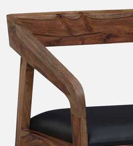 Fauteuil Vinod en teck massif de haute qualité avec tissu de couleur naturelle pour intérieur et extérieur. - Product Image 4