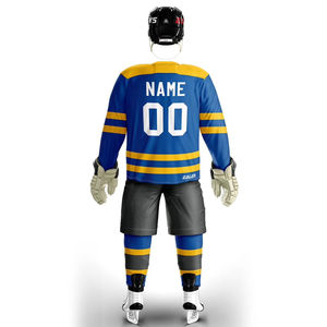 Conjunto de uniforme de hockey sobre hielo personalizado OEM ODM jersey de poliéster transpirable y calcetines a juego para equipos - Product Image 3