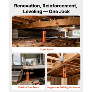 Nivelador de Piso Regulable VEVOR de 3048-40,64 cm para Sótano, Nivelador de Piso de Altura Ajustable para Maquinaria de Construcción - Product Image 4