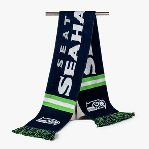 Bufanda de punto Jacquard deportiva totalmente personalizada, lana acrílica, fútbol y fútbol, fanático de la bandera para baloncesto, béisbol, hockey y más - Product Image 1