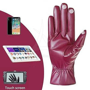 Gants de dressage tactiles en cuir sur mesure pour l'hiver – Doublure en laine douce et confortable de haute qualité, design sportif - Product Image 5