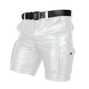Shorts en cuir de mode de haute qualité à bas prix pour hommes nouveau style de shorts en cuir à fermeture éclair à la mode - Product Image 2