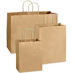 Sacs en papier kraft brun personnalisés de haute qualité, très vendus, écologiques, faits à la main, pour l'emballage alimentaire, tailles personnalisées, pour le shopping - Product Image 3