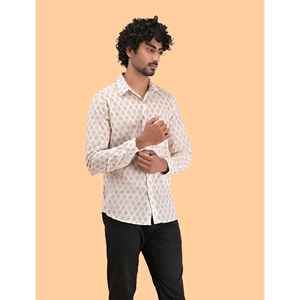 Chemise décontractée pour homme en coton imprimé à manches longues, respirante, en popeline et tissu Oxford, motifs floraux et à pois, design ODM tendance - Product Image 4