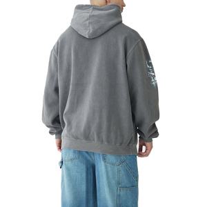 Sweat à capuche zippé personnalisé 500 GSM polaire délavé hiver 100% coton impression numérique à capuche - Product Image 4