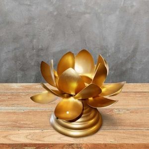 Lotus Design Tealight Portavelas Mesa decorativa Portavelas Diwali Tealight Portavelas Regalo de inauguración de la casa - Product Image 1