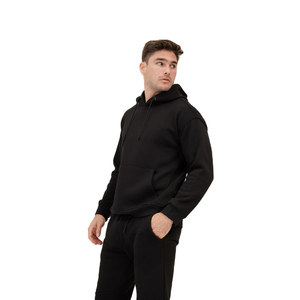 Jersey con capucha de peso pesado de algodón 100% personalizable para hombre, sudaderas térmicas de lana ecológicas con estampado sólido de invierno - Product Image 2