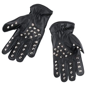 Gants en cuir noir à pointes avec clous métalliques, couleur et design personnalisés, outils de bondage de haute qualité - Product Image 6