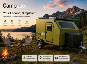 Lightweight Mini Travel Trailer 4x4 Caravan Teardrop RV Camper for <b>Camping</b> Off Road Travel - Product Image 1