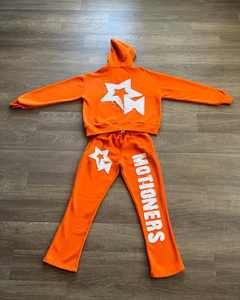 Conjunto Deportivo Personalizado de Invierno, Grueso, 100% Algodón, Sudadera con Capucha y Cremallera, Pantalones Deportivos Acampanados, Chándal para Hombre - Product Image 4