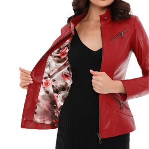 Chaqueta de Cuero Clásica para Mujer 2025, de Alta Calidad, con Forro de Lino, Transpirable, Curtida, Rellena de Algodón para Invierno - Product Image 6