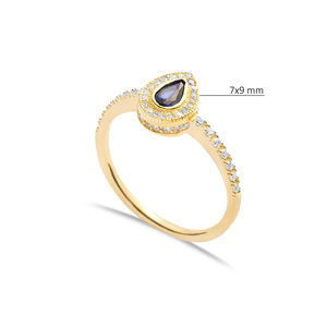 Saphir CZ Pierre Rectangle Forme Cluster Anneau Turc Fabriqué À La Main En Gros 925 Bijoux En Argent Sterling - Product Image 4