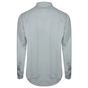 Camisas de mezclilla de manga larga de color sólido para hombre, camisa vaquera informal estilo western para hombre, suministro directo de fábrica, ropa de moda de alta calidad - Product Image 5