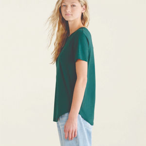 Camiseta Corta Ecológica Vintage para Mujer, Lavado Ácido, Antiarrugas, Transpirable y de Secado Rápido - Product Image 6