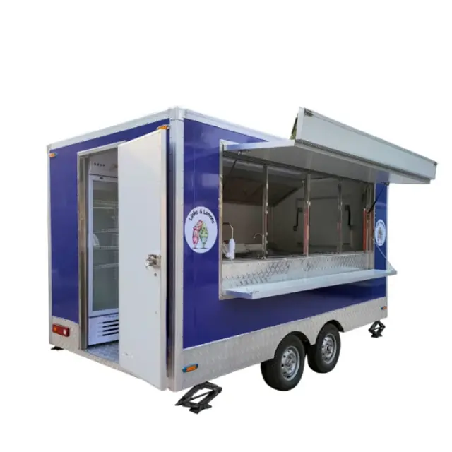 Nieuwe Straat Food Automaat Kar Vintage Food Truck Mobiele Food Trailer Te Koop