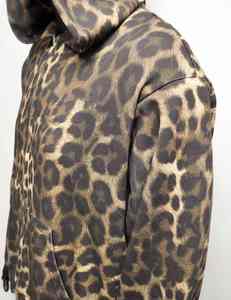Sudadera con Capucha Personalizada con Estampado Digital de Leopardo y Guepardo, de Doble Capa, sin Cordones, con Cierre y Corte Cuadrado para Hombre - Product Image 4