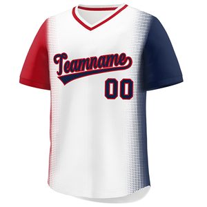 Maillot de softball à sublimation personnalisée avec col en V Maillot de baseball de qualité supérieure respirant avec broderie d'appliques personnalisée - Product Image 3