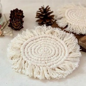 Posavasos de macramé bohemio hecho a mano para mesa de comedor, decoración para el hogar, el más barato - Product Image 1