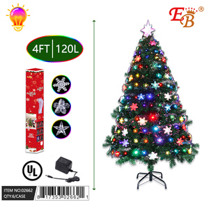 Per UL LED albero di natale 4FT/120T fiocco di neve fiore stella di alta qualità PET albero artificiale per la decorazione della casa disponibile Mini grande - Product Image 1