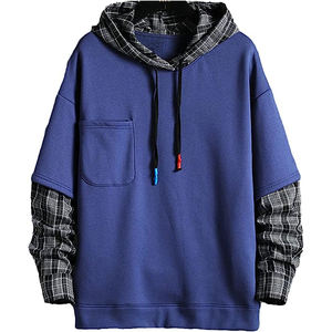 Personnalisé y2k hiphop contraste patch travail applique broderie fermeture éclair élégant hommes à capuche tricoté haut zip hommes à capuche 2025 - Product Image 4