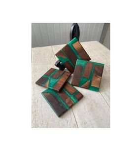 Solid Wooden <b>Drink</b> <b>Coaster</b> Set, Crafted from Natural Wood, Smooth Polished Surface, Perfect Coffee and Stone <b>Coasters</b> - Product Image 4